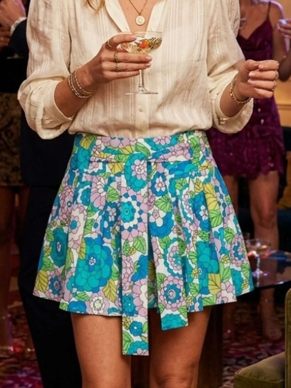 Dodo Bar Or Retro Floral Kai Mini Skirt SIZE MEDIUM